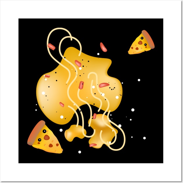 Pasta carbonara in kitchen Wall Art by AdishPr